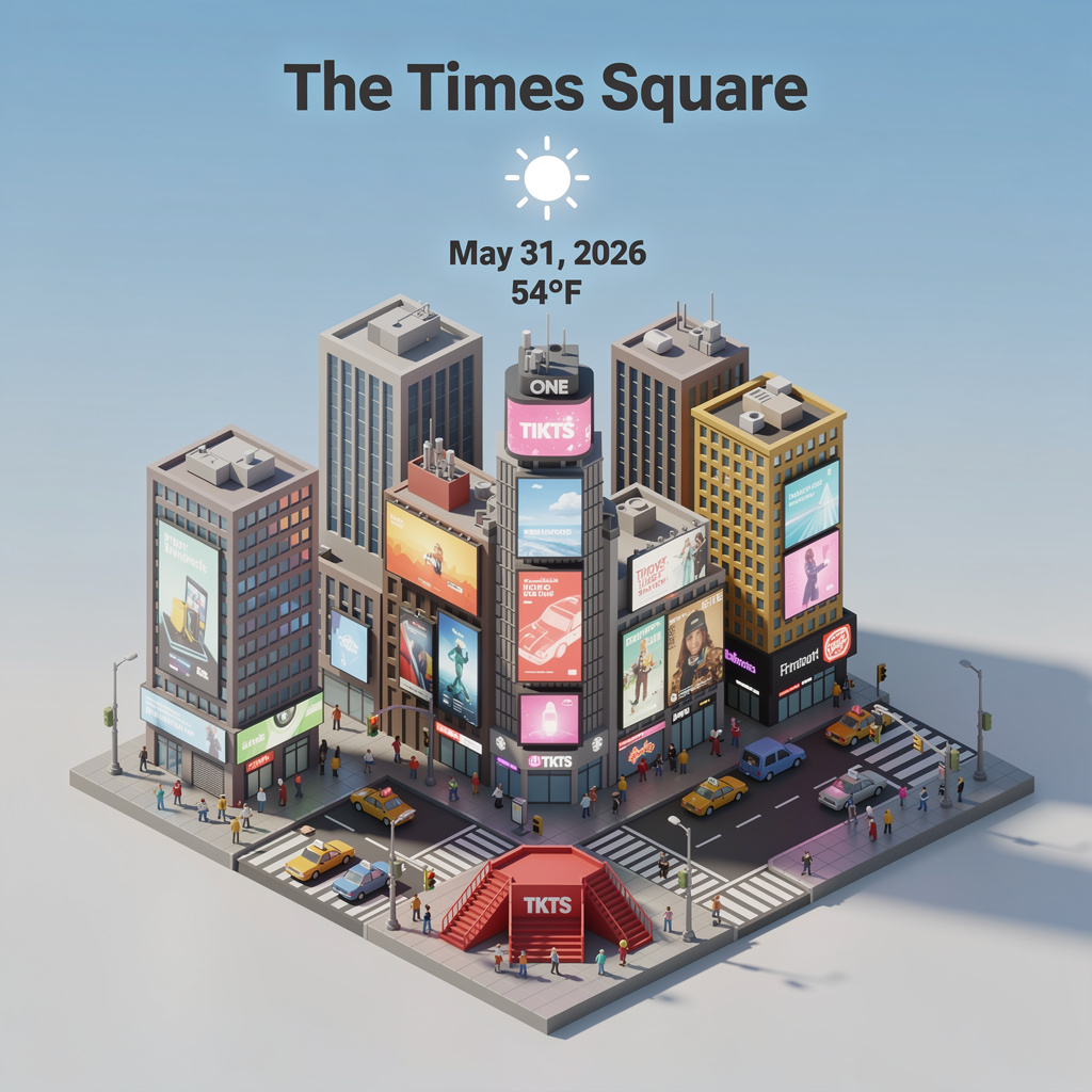 AI-generated 4K image of Times Square