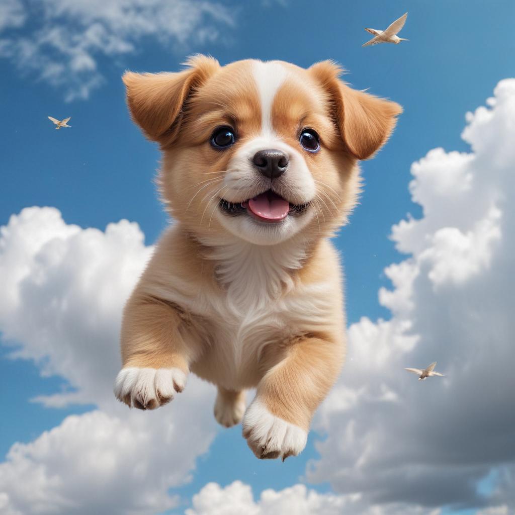AI-generated creative image of a puppy